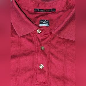 Nike Tiger Woods - XL Red Fit Dry Polo Golf Cotton Blend Shirt 42" Chest